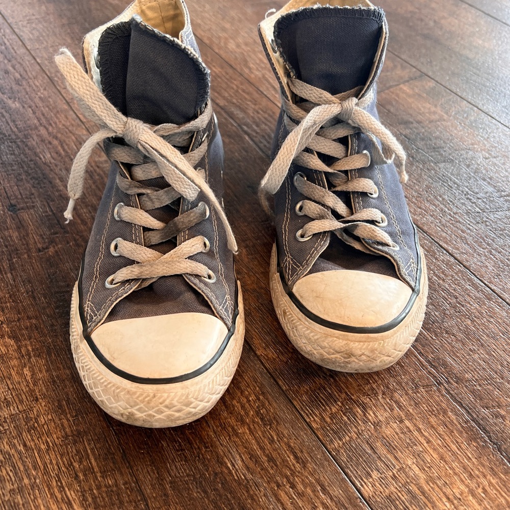 Converse Blue and White High-Top Sneakers Classic Canvas Design